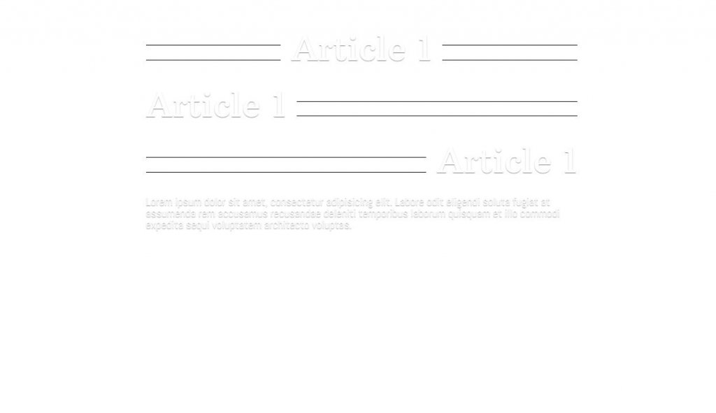 Headings with horizontal lines