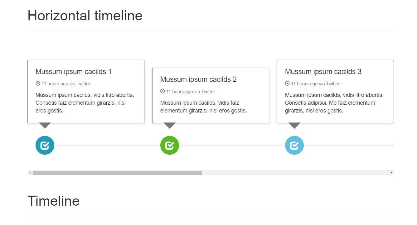 15+ Bootstrap Timeline Horizontal Examples - OnAirCode