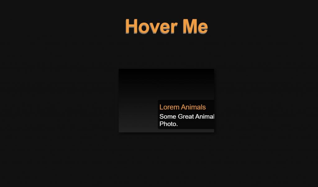 Hover me Bootstrap image hover effect
