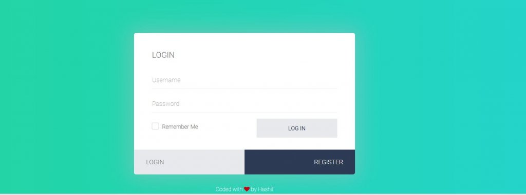 Bootstrap login form Tabbed design