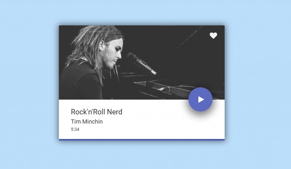 Bootstrap 4 material audio player