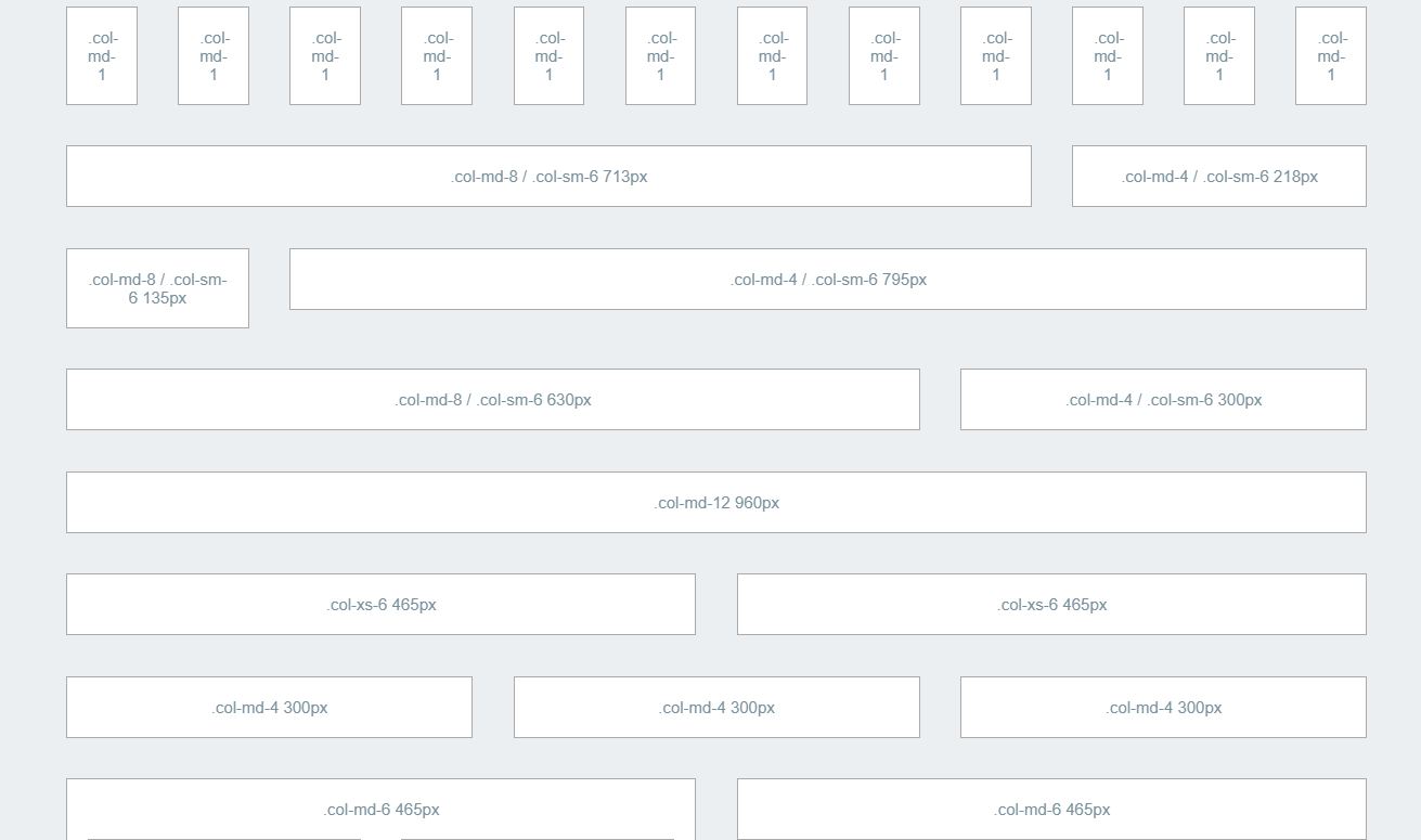 Bootstrap grid deals examples