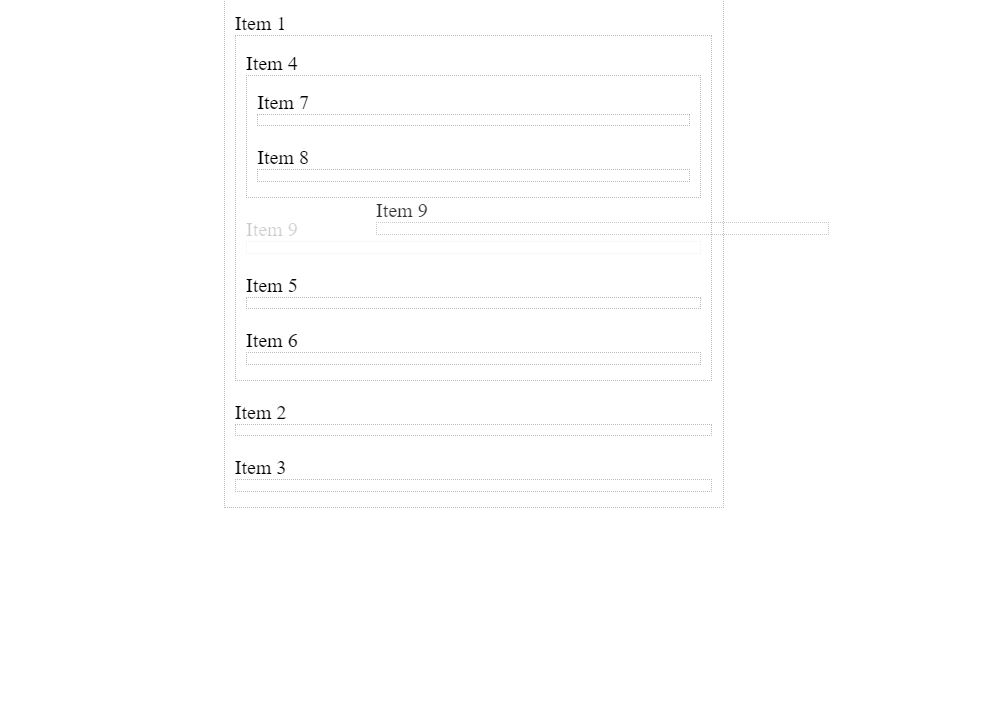 Nested Drag and Drop Used Dragula.js 