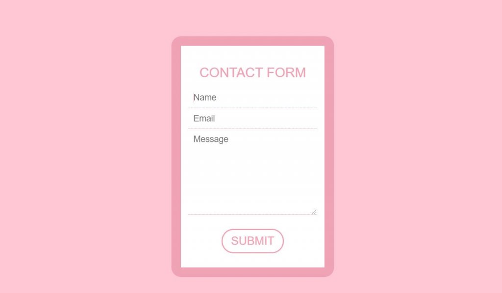Pinkie contact forms