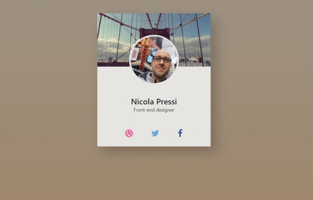 Bootstrap user profile card examples