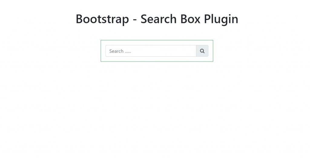 Bootstrap search bar plugin