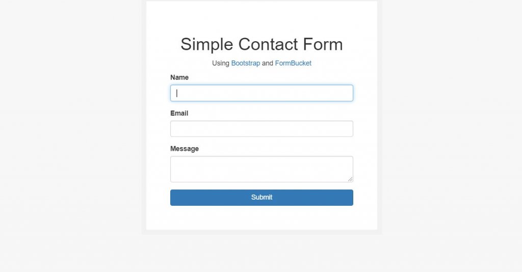 simple Bootstrap contact form 