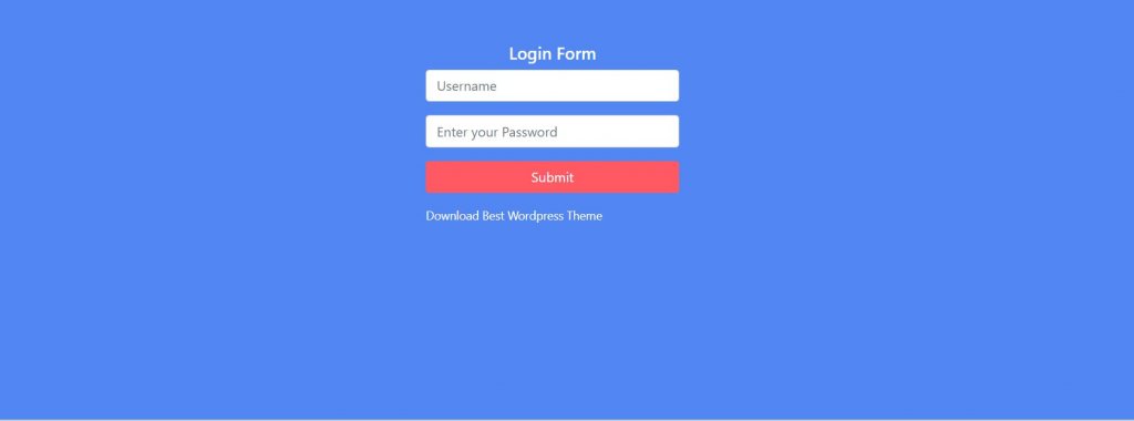 Simple login form