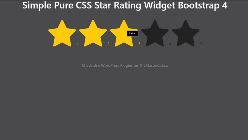 CSS star rating widget bootstrap 4 example