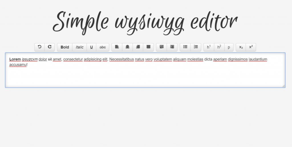 simple wysiwyg editor 