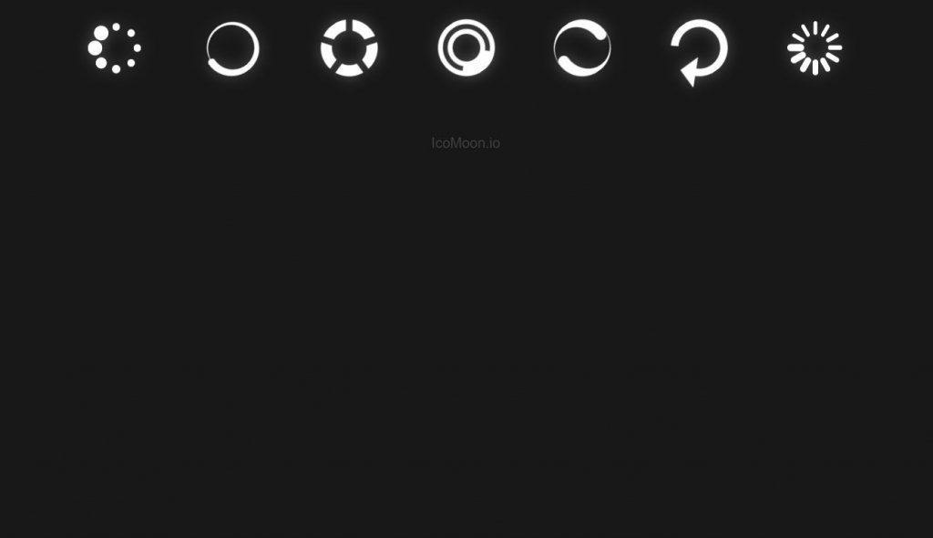 spinner using font icons