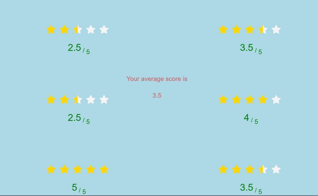 Bootstrap star rating animation