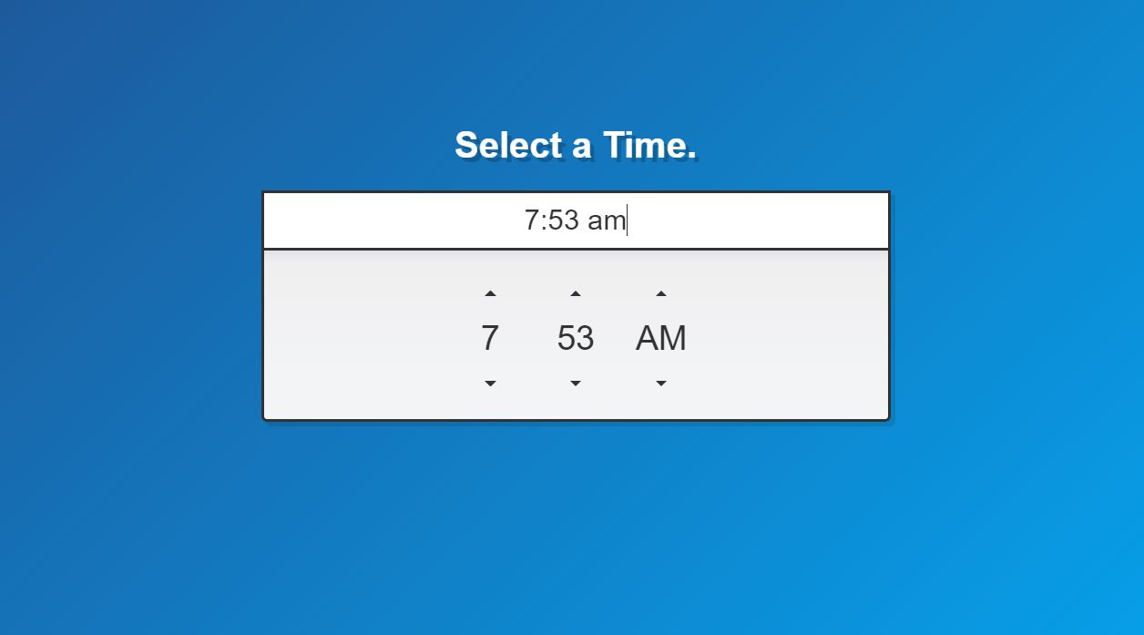 Bootstrap Timepicker Examples Code Snippet