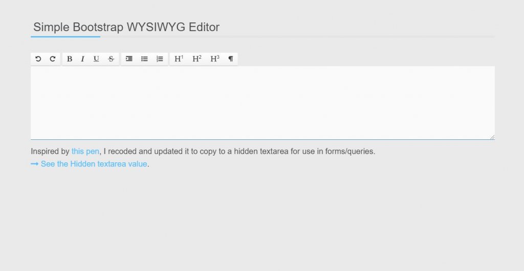 wysiwyg bootstrap html editor with markup display option