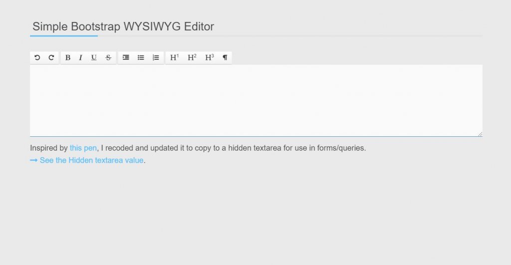 simple bootstrap wysiwyg editor 