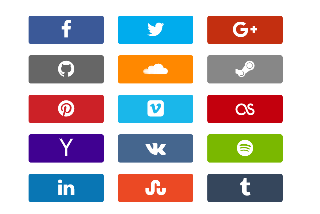 20+ Bootstrap Social Media Icons Code Examples - OnAirCode