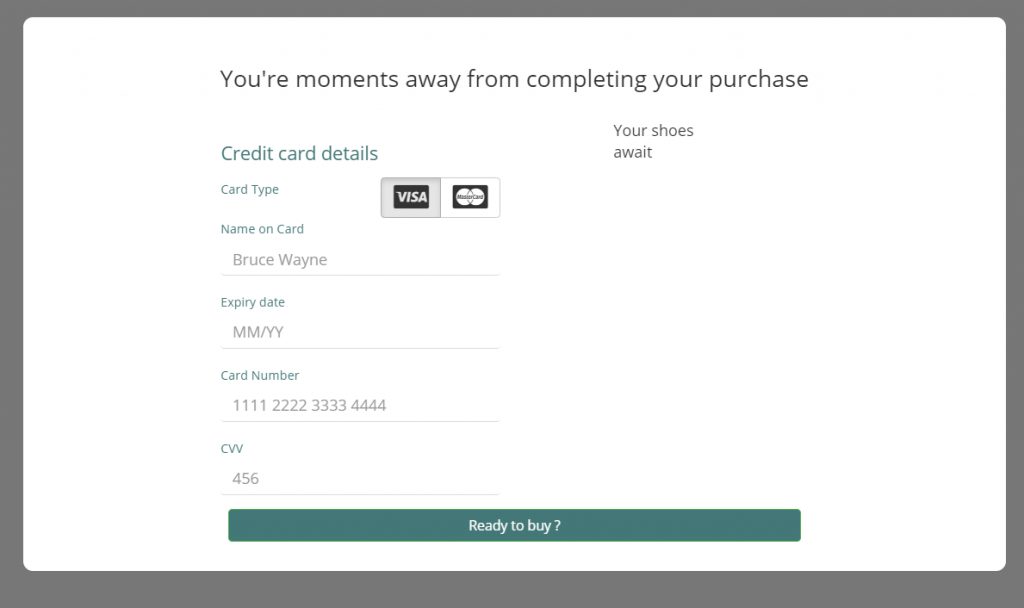 Credit Card Checkout UI Design 