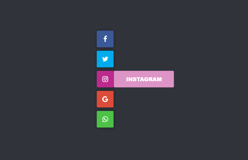 Social Media Sliding Icon Hover Effect - Pure CSS