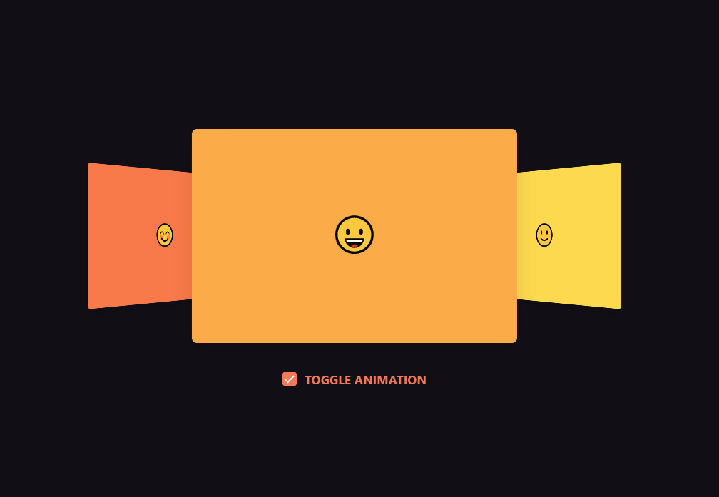 CSS JS 3D Transform Colorful Auto Animated Carousels