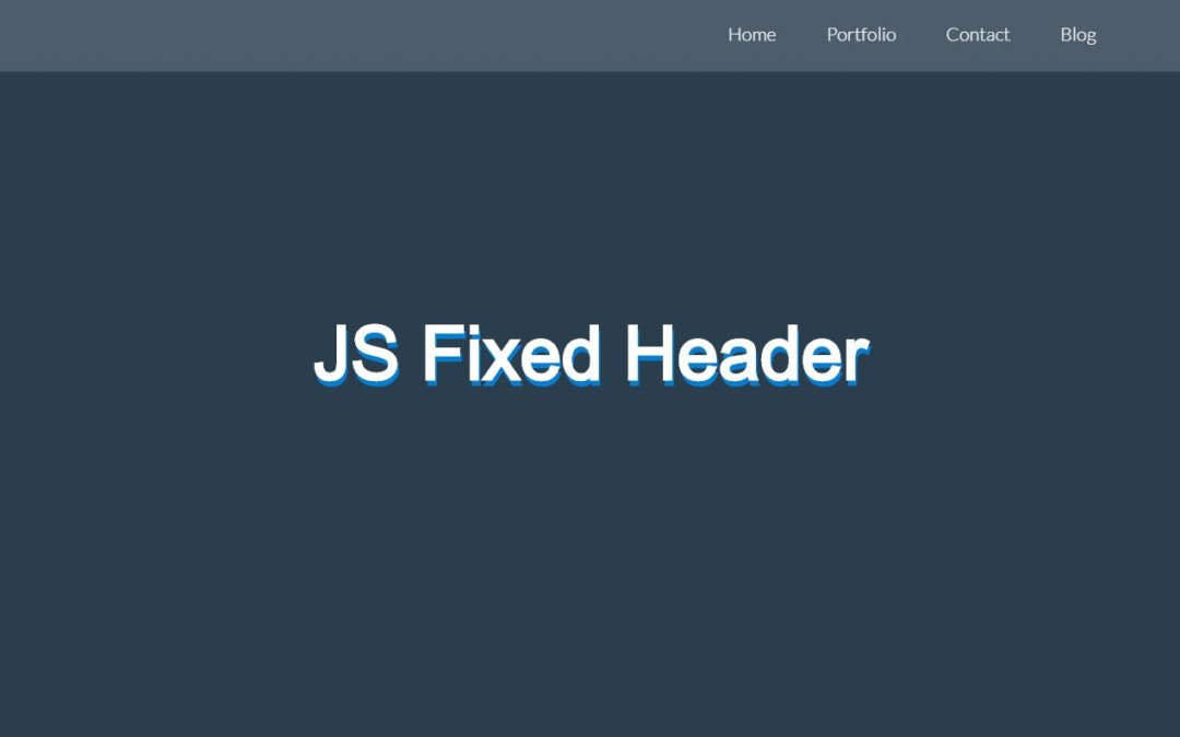 JavaScript Fixed Header Examples