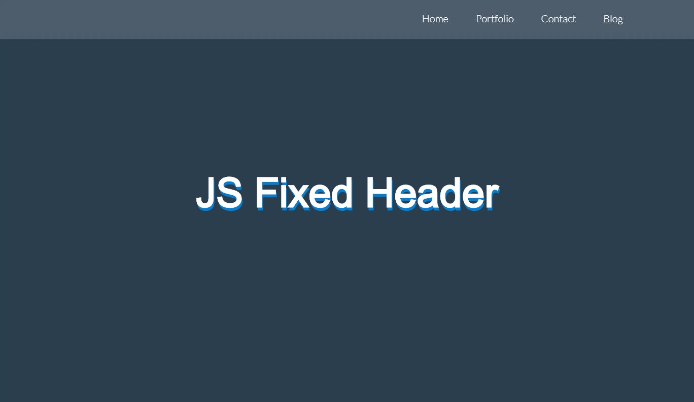15+ JavaScript Fixed Header Examples - OnAirCode