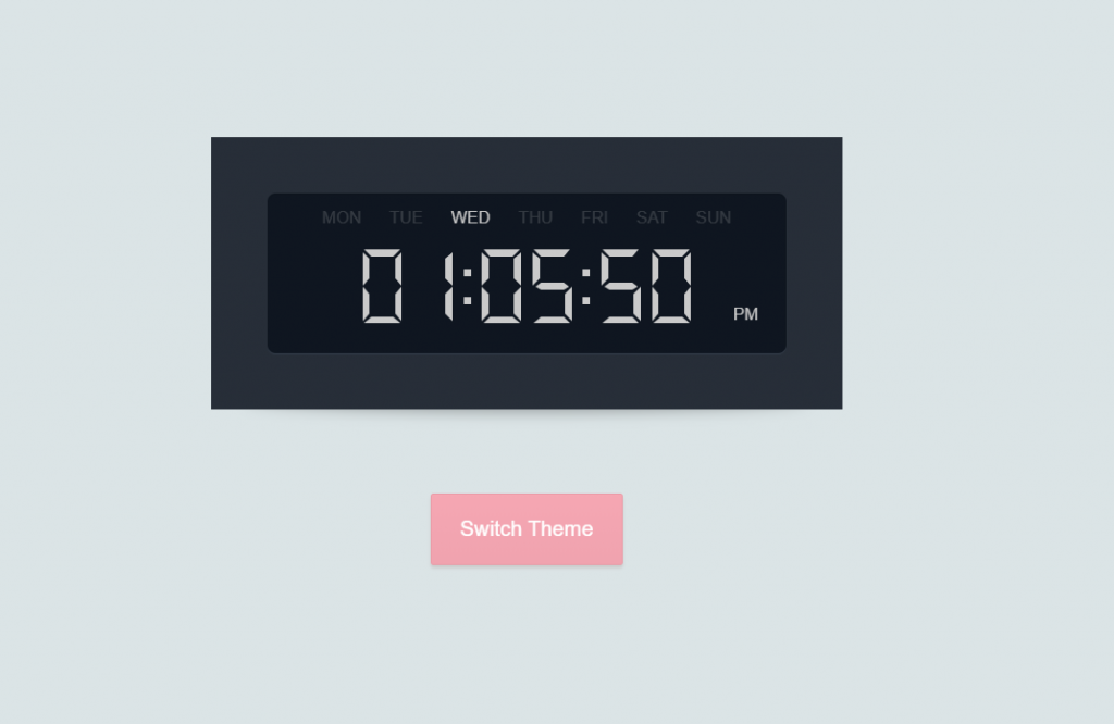 JavaScript/JS digital clock design