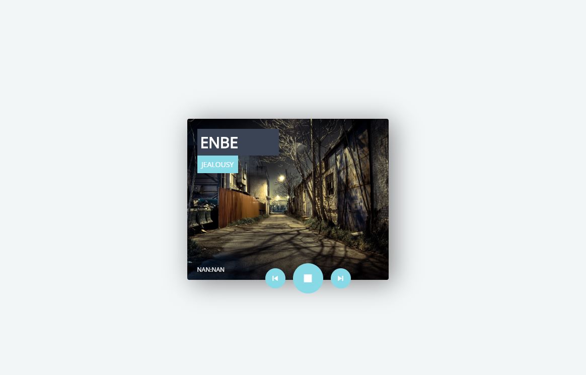 Example player. Player Minimal. JAVASCRIPT Music Player.