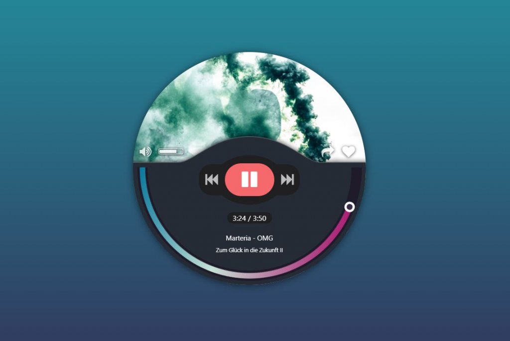 CSS3 JavaScript Circular Mp3 Music Audio Play