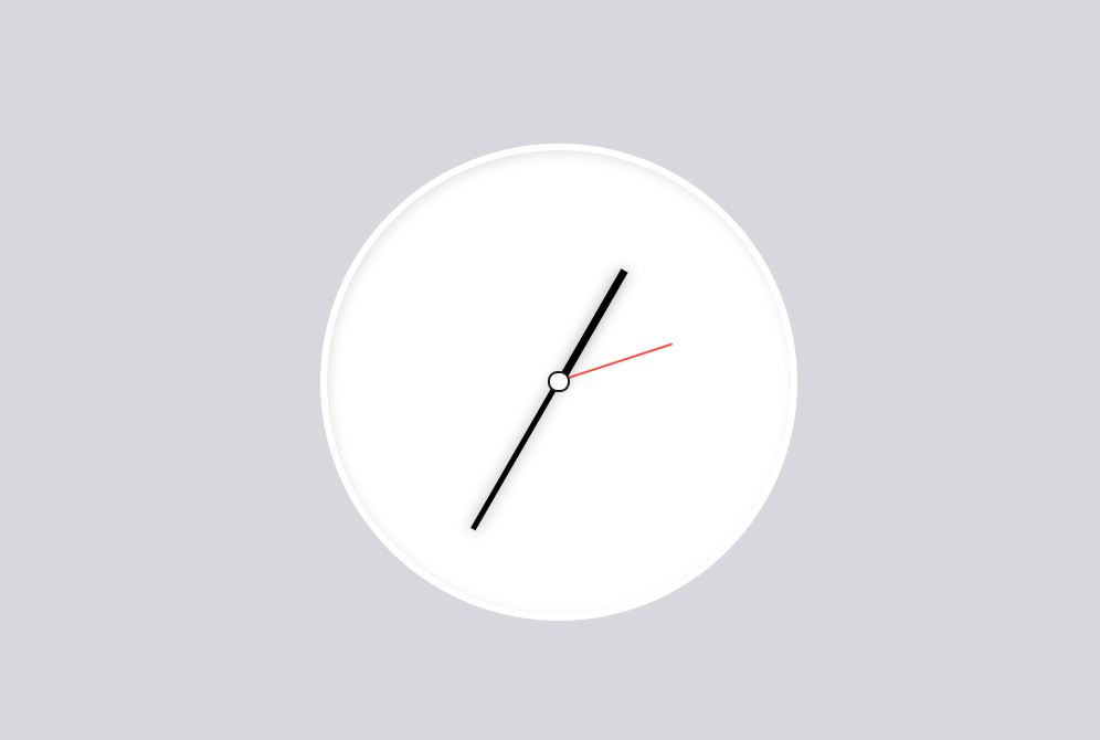 Simple Clean CSS and JS Watch Design 