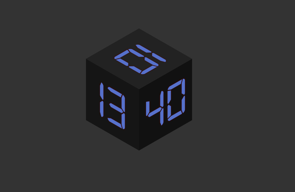 Simple Cube Clock Design