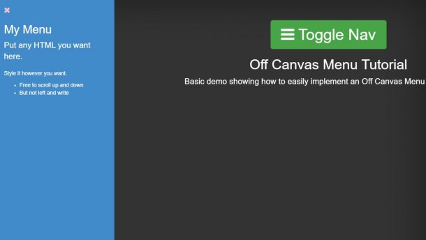 22+ JavaScript Off Canvas Menu Examples - OnAirCode