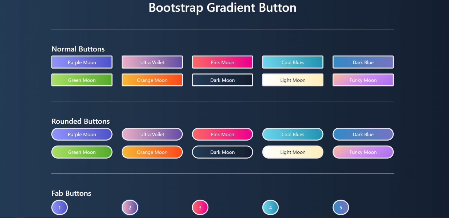 100+ Bootstrap Gradient Button Examples - OnAirCode