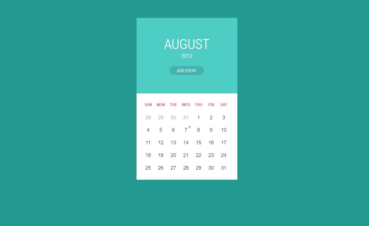 JavaScript Calendar Design Code Examples