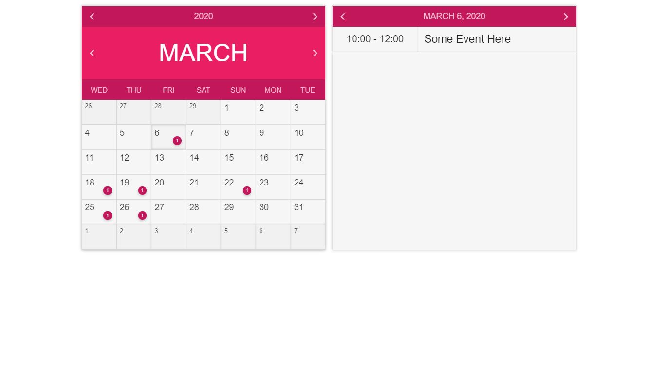 30+ JavaScript Calendar Design Code Examples - OnAirCode