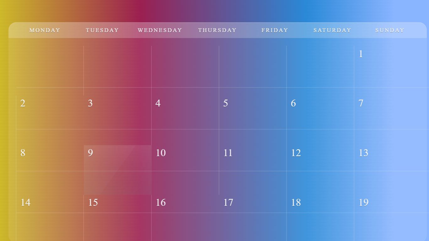 Календарь цвета. Календарь js. JQUERY Calendar. Фон градиент для ежедневных календарей в группах ок. Tweak календарь.