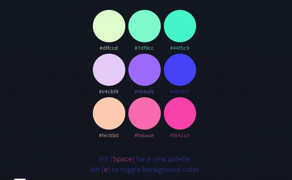 16+ JavaScript Color Palette Design Examples - OnAirCode