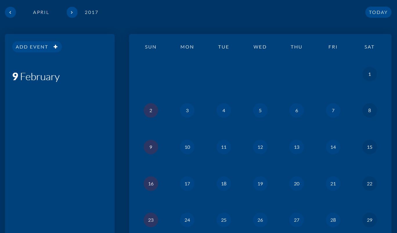 30+ JavaScript Calendar Design Code Examples - OnAirCode