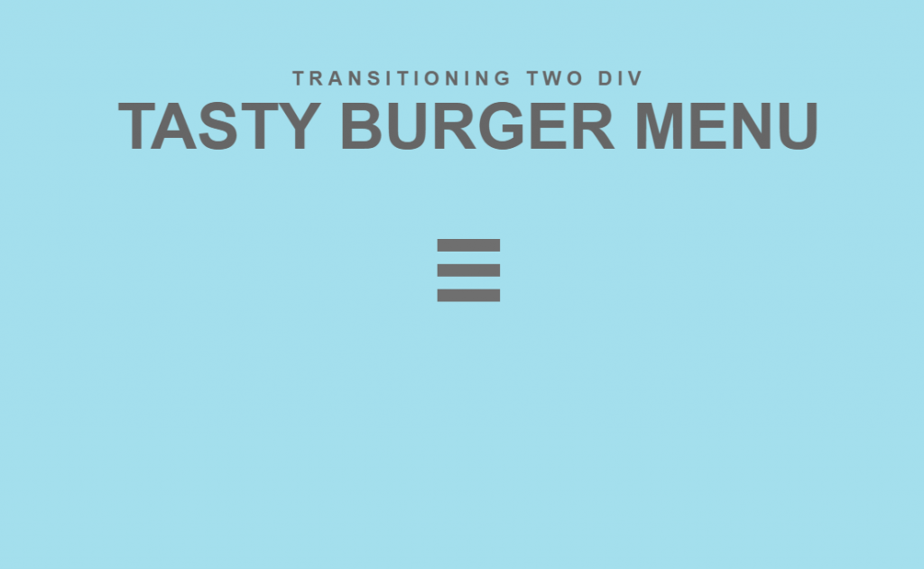 tasty burger menu