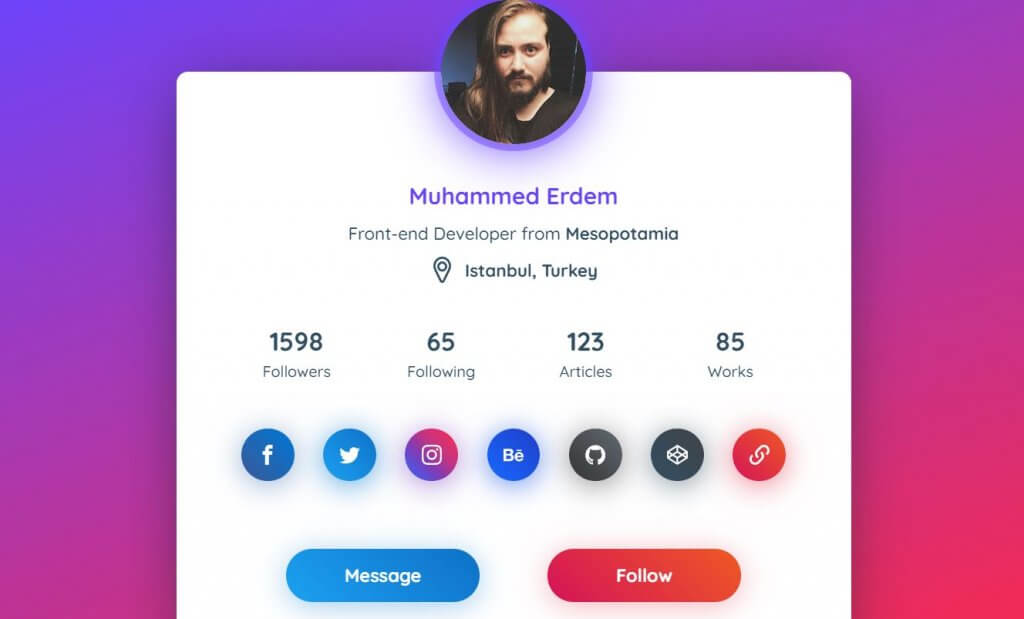 30+ JavaScript Card Design Code Examples - OnAirCode