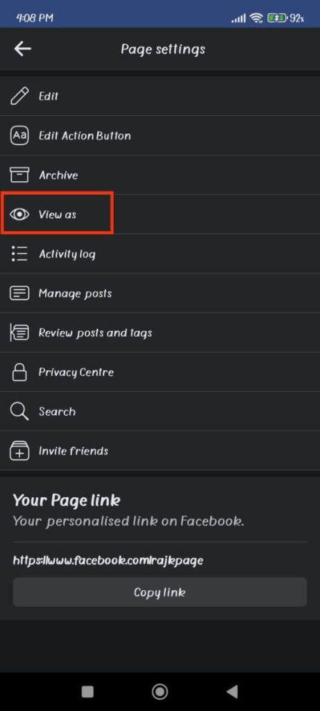 how to see your page on facebook