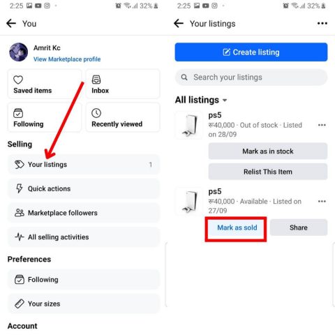How To Mark An Item As Sold On Facebook Marketplace