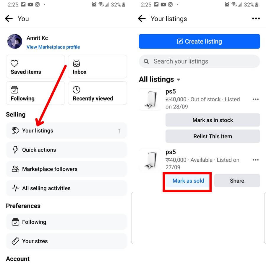 How To Mark An Item As Sold On Facebook Marketplace