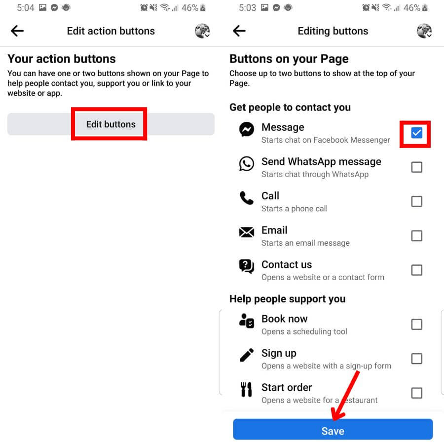How to add send message button facebook page
