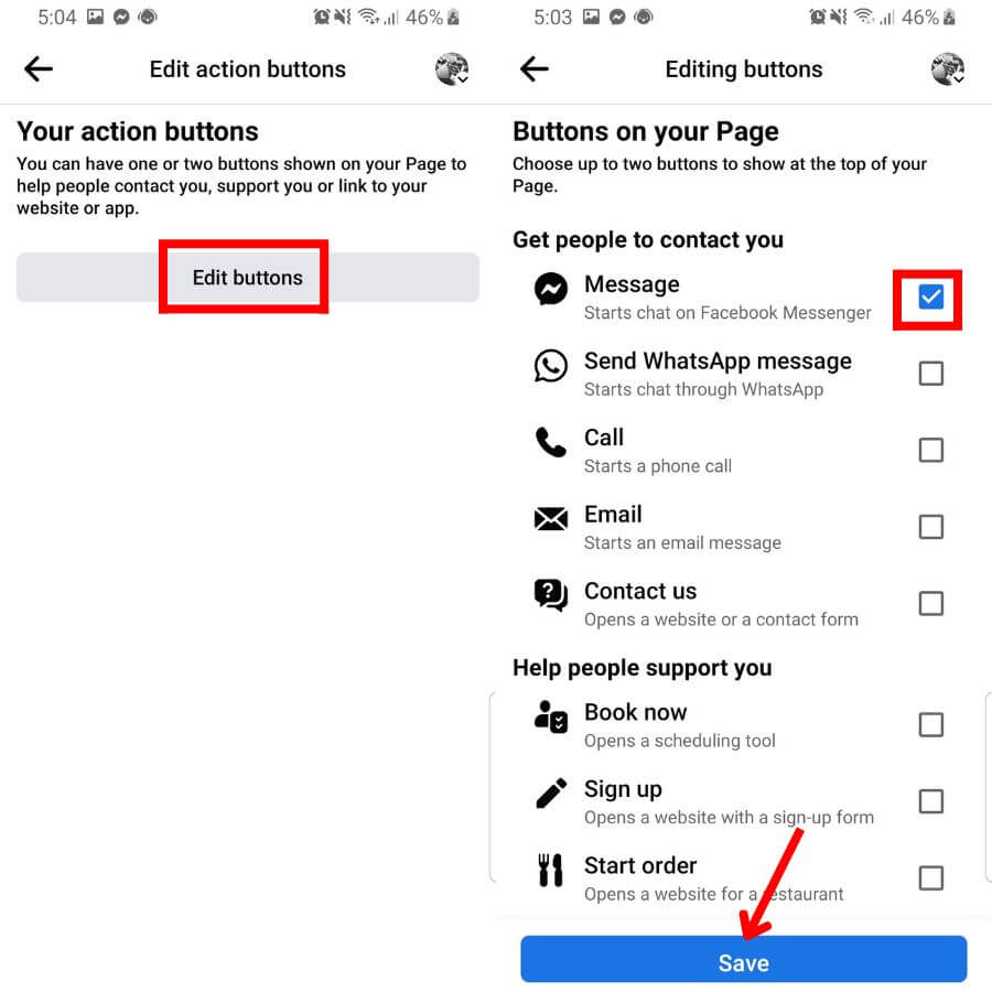 how to add send message button on facebook post 2023