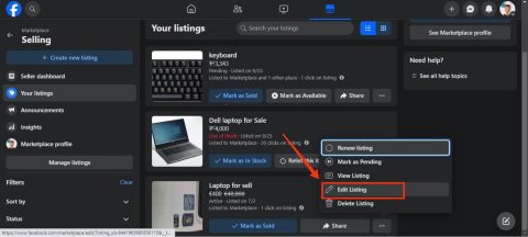 How To Edit Facebook Marketplace Listing - OnAirCode