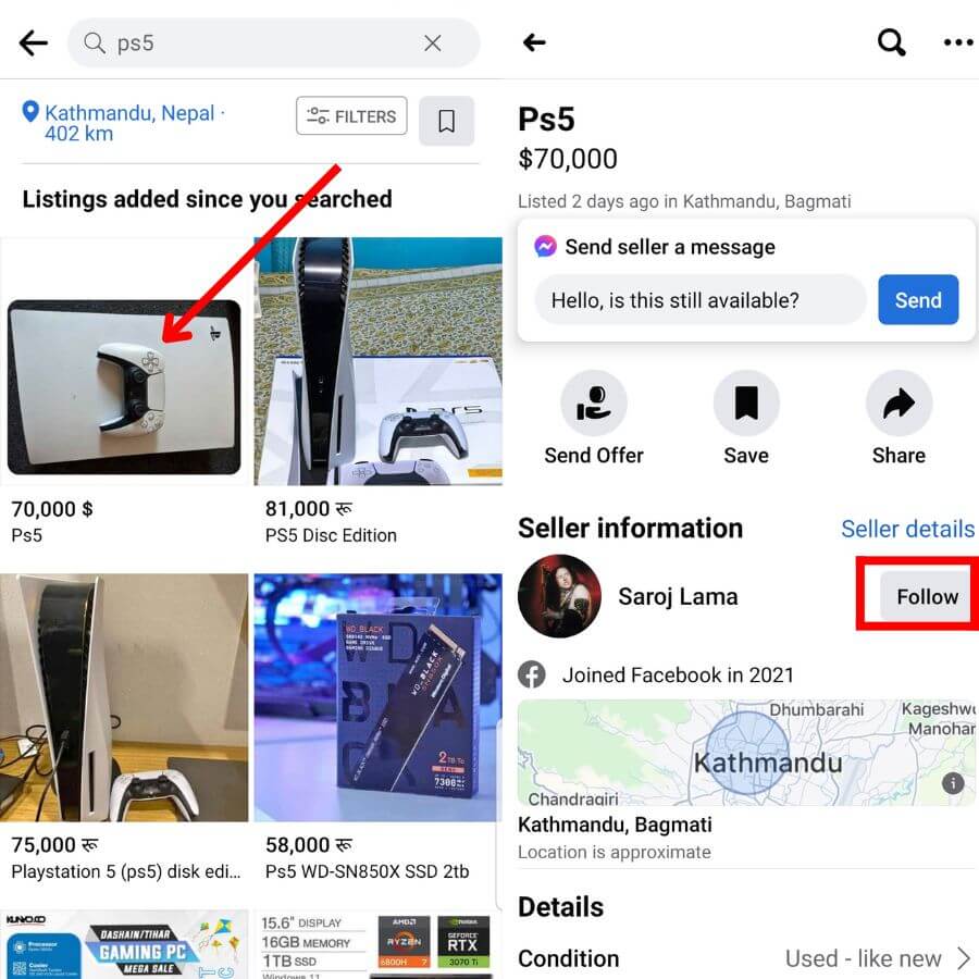 How to Follow a Seller on Facebook Marketplace