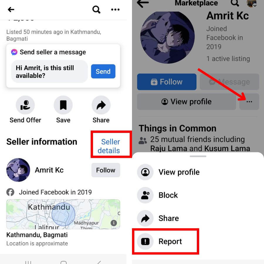 How to Report a Seller on Facebook Marketplace